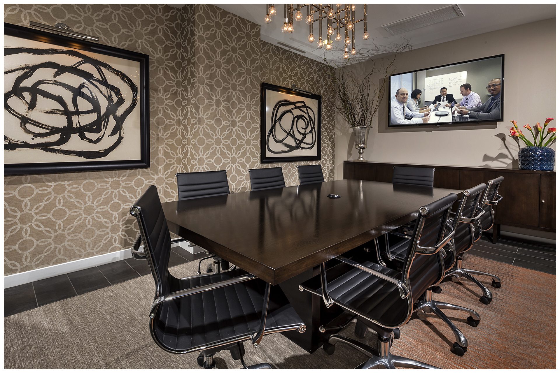 CONFERENCE ROOMConference Room Audio Video & WiFi; Audio Video provisions controlled via an in-room iPad and remotely from leasing office.